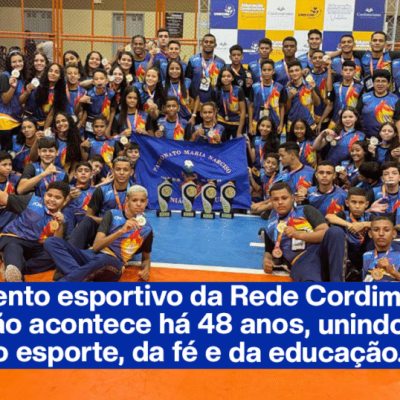 Começa nesta quarta-feira, 25 de junho, o maior evento esportivo da Rede Cordimariana, que há 48 anos une gerações em torno do esporte, da fé e da educação..